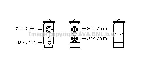 AVA QUALITY COOLING išsiplėtimo vožtuvas, oro kondicionavimas KA1186